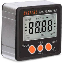 Inclinómetro digital de 4x90 grados, medidor de ángulo digital, goniómetro electrónico de caja con pantalla LCD para carpintería y cons