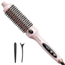 Cepillo rizador iónico térmico 2026, cepillo redondo con calor de 3,8 cm para un look de secado con secador, herramienta de peinado par