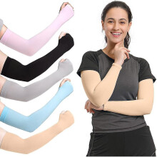 Pari kesäisiä ulkopyöräilykäsivarsihihoja, UV-aurinkosuojahihat, kevyt ja hengittävä suojus miehille ja naisille