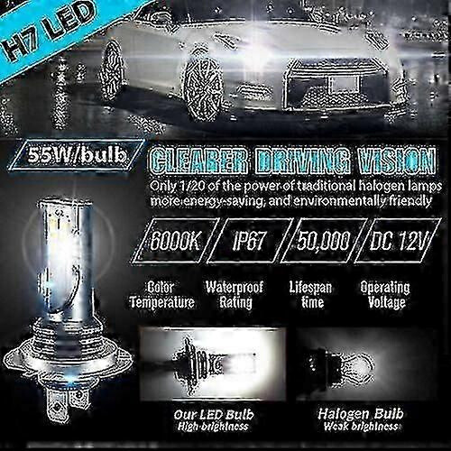 Κιτ 4 λαμπτήρων προβολέων H7 220W 60000lm 6000K εξαιρετικά φωτεινών LED για χρήση σε μ 2
