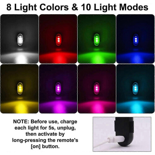 Ασύρματα φώτα LED strobe με τηλεχειριστήριο, αδιάβροχα φώτα προειδοποίησης έκτα 1