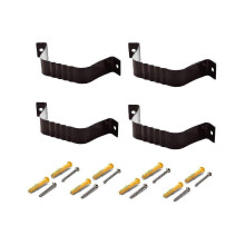 Downspout Adapter Gutter Downspout Strap 3x4 Leader Strap 3x4 (4 Pack) (brown)
