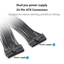 6X Câble Répartiteur de Carte Mère ATX à Double Alimentation 24 Broches, 24 Broches (20 + 4) pour Câble D'Extension de Carte Mère ATX
