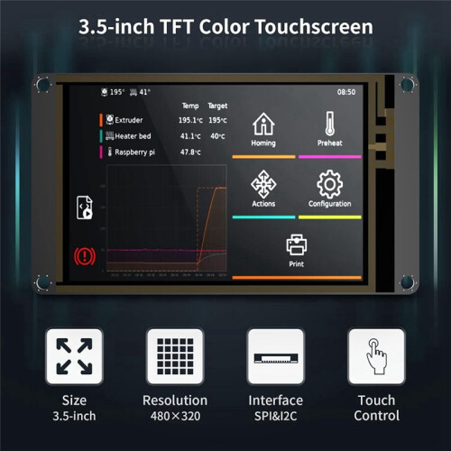 TFT35 SPI V2.1 Graphic  Display Compatible BTT Manta M8P/M4P/M5P, Manta E3EZ Control Board 1