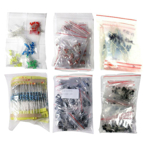 1390 PçS Componentes EletrôNicos LED Diodo Transistor Capacitor Kit de ResistêNcia 1