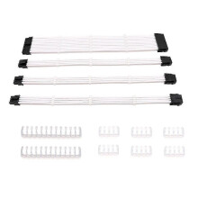 Office Atx Eps Pci-e Psu Sleeved Cable Fiber Braided Copper White