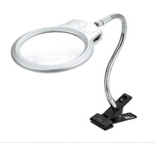 Lente d'ingrandimento da tavolo a LED, ingrandimento 8x-30x, supporto a mani libere, luce regolabile per anziani e studenti.