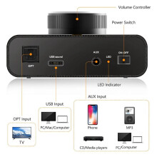 Daakro AK30 Amplifier for Passive Speakers,50W+50W 2.0CH TPA3116D2 Digital HiFi Audio Amplifier for Home-US Plug