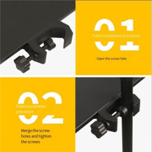 2X Microfoonstandaard Lademontage Klem op Stanghouders, Microfoonstandaard Bureau met 24 X 17,5 cm (Standaard NIET Inbegrepen)