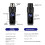 2X Convertitore per Microfono Wireless UHF XLR Ricaricabile Trasmettitore e Ricevitore Microfono per Microfoni Dinamici 0V 5