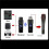 2X Convertitore per Microfono Wireless UHF XLR Ricaricabile Trasmettitore e Ricevitore Microfono per Microfoni Dinamici 0V 6