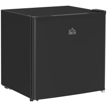 46L Table Top Mini Fridge with Ice Box, Compact Small Refrigerator with Reversible Door & 0-8°C for Bedroom Office Home Skincare & Drinks, Black