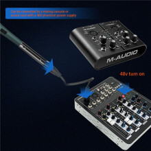 2X Pré-Amplificador Dinâmico de Microfone de 48 V para Amplificador de Microfone de Ganho DM1 de 28 DB para Microfones de Fita Dinâmicos e Passivos