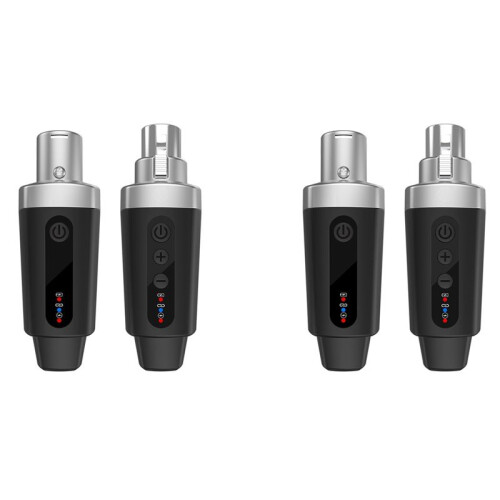 2X New XLR Adapter System Wireless Microphone Transmitter Receiver for Dynamic Microphone Guitar Audio Mixer PA System