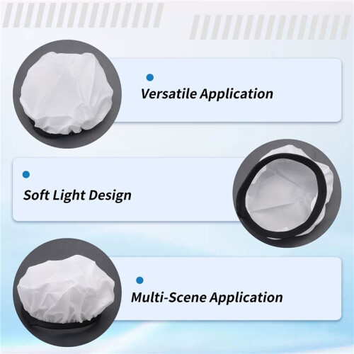 4Pcs 18cm Light Diffuser,Soft Diffuser Lamp Cover White Lamp Shade Diffuser,for Studio Strobe Reflectors 2