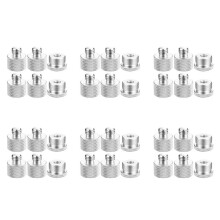 60 Pcs Mic Thread Adapter Set 5/8 Female to 3/8 Male and 3/8 Female to 5/8 Male Screw Adapter Thread