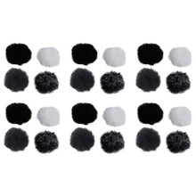 6X Universal Lavalier Microphone Furry Windscreen Fur Windshield Wind Muff Soft for Lapel Lavalier Mic