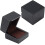2 Pcs Small Square Wooden Ring Storage Box, Handmade Wedding Ring Box with Varnished Finish 1