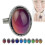 Adjustable Mood Ring, Retro Color Changing Gem Style Ring, Temperature Sensitive Fashion Accessory 1