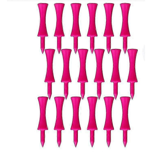 Plastic Golf Tees 50 Pack, 2 3/4 Inch Set, Pro Height Control, Practice Use, Pink