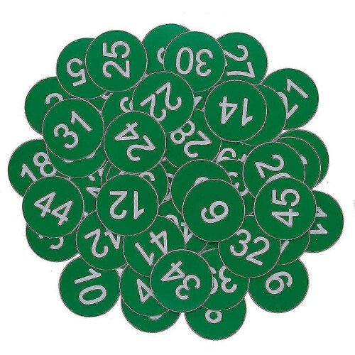 Plastic Number Tags Engraved Numbered ID Tags Key Tags Without Hole Durable for Storage and Labelling