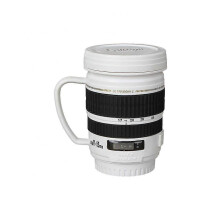 Creative Coffee Cups Stainless Steel Camera Coffee Lens Mug White Black Coffee Milk