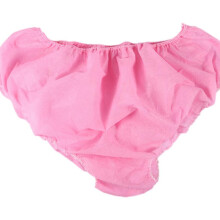 100 Pack Disposable Panties with Elastic Waistband, Soft Pink Underwear for Spa, Travel and Daily Use