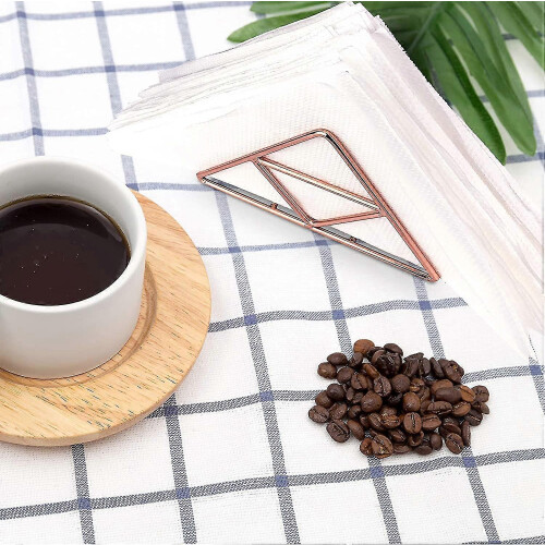 Triangular Metal Napkin Holder for Kitchen and Dining Table, Modern Tabletop Tissue Organizer 2
