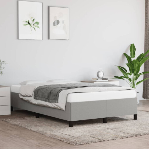 VidaXL vidaXL Bettgestell ohne Matratze Hellgrau 120x190 cm Stoff