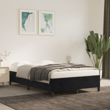vidaXL Bettgestell ohne Matratze Dunkelgrau 120x190 cm Samt