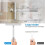 360-Degree Rotating Long-Handle Shower Squeegee, Multipurpose Bathroom and Window Cleaner, Grey 5