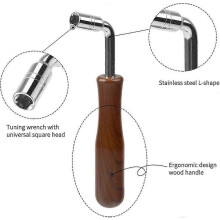 Professional 8-Piece Piano Tuning Kit with Mute Wedges, Lever, Temperament Strip, and Felt Tools