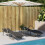 VidaXL vidaXL Sonnenliegen 2 Stk. mit Auflagen Hellgrau Poly Rattan 1