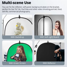Reflektorhållare, Klämma Av E-Typ, Klämma, Skruv, Vridbar Adapter, Ljusstativ, Reflektorklämma för Fotostudio, Reflektor