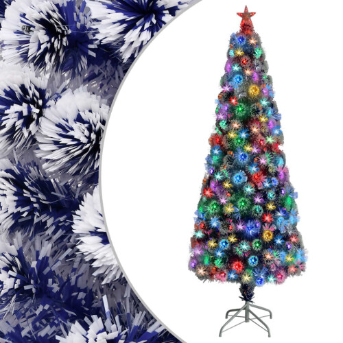 VidaXL vidaXL Künstlicher Weihnachtsbaum mit Beleuchtung 210 cm Glasfaser