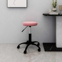 vidaXL Office Swivel Chair Pink Velvet