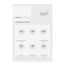 Auriculares Inalámbricos Estilo Colgante para la Oreja, 5.4,Auriculares Estéreo de Música de Alta Fidelidad, Auriculares Deportivos con