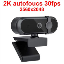2K Autofocus Webcam 30fps Full HD Microphone for Gaming Live Video Calling Meeting Driver Free USB Plug Laptop PC Work