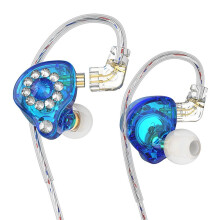 In Ear Monitors Auriculares Auriculares 11mm PET Diafragma Compuesto Dinámico Auricular 3.5mm Azul Sin Micrófono