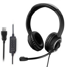 Auriculares USB con Cable para Centro de Llamadas, Auriculares con MicróFono, Auriculares Supraaurales con CancelacióN de Ruido para Juegos, para