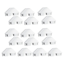 16er-Pack Weiße Vinyl-Lattenzaunkappen, 7/8 Zoll X 3 Zoll, Vinyl-Lattenzaunkappen, Vinyl-Zaunteile für Gartenzäune im Freien