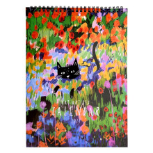 Kat Schilderij Muurkalender Maandelijkse Muurkalender met Middeleeuwse Kattenfoto'S Muurkunst Huisdierkalenders voor Thuis College