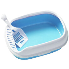 Toilet Bedpan Cat Litter Box Cat Dog Vassoio Servizi Igienici Teddy Anti- Pet Dog Toilette Puppy Indoor Casa Di Plastica Sandbox Cat (Blu)