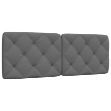 vidaXL Kopfteil-Kissen Dunkelgrau 120 cm Stoff