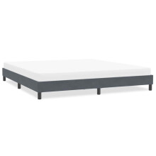 vidaXL Bettgestell ohne Matratze Dunkelgrau 200x210 cm Samt