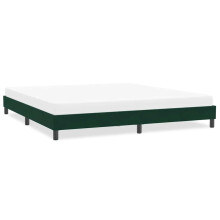 vidaXL Bettgestell ohne Matratze Dunkelgrün 200x210 cm Samt