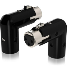 8Pcs 3Pin XLR Angle Adapter Adjustable Male to Female XLR 90 Degree Adapter 3-Pin Nickel Plating Connector for Audio