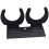 2X Microphone Holder,Wireless Microphone Holder for Mic Stand Wall Mounted Microphone Hanger Clip Double Hook Stands 3