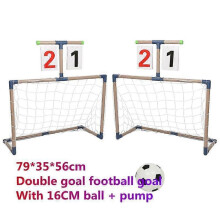 (football goal) Children Ball Toys Basketball Hoop Add Baseball Combination Set Double Football Goal