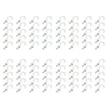 80x PVC Coated Stainless Steel Screw in Cup Hooks Ring Plant Jewelry Hanger Holder Dining Bar Tool S
